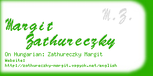 margit zathureczky business card